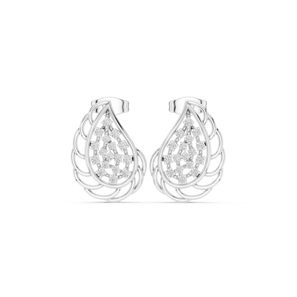 Earring 9#10002PE@7 - White Gold - Image