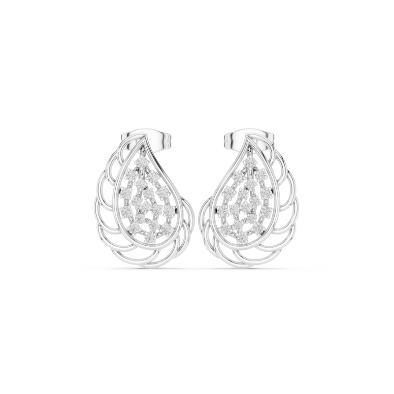 Earring 9#10002PE@7 - White Gold - Image