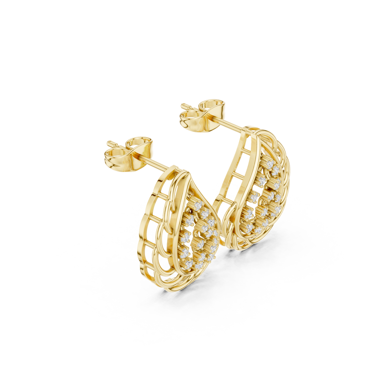 Earring 9#10002PE@7 - Yellow Gold - Image