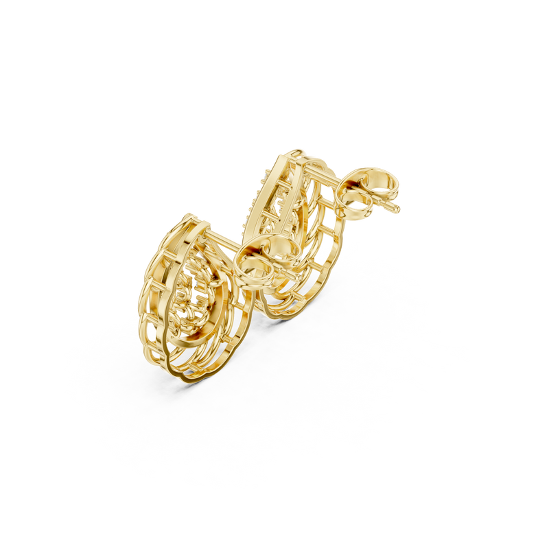 Earring 9#10002PE@7 - Yellow Gold - Image