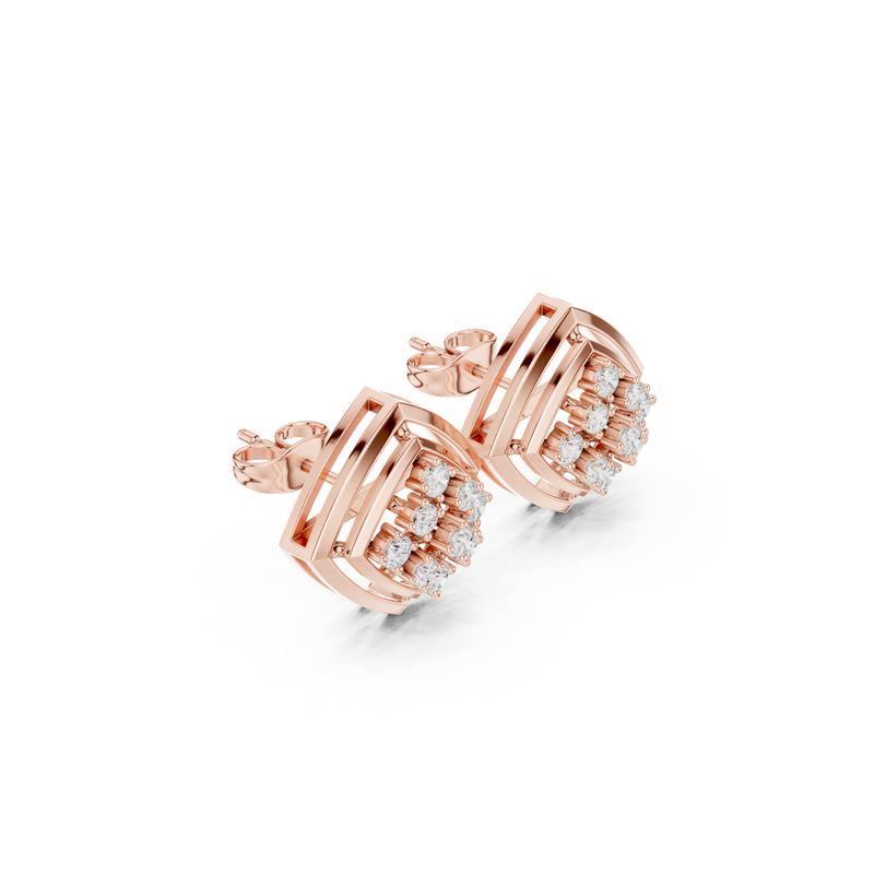 Earring 9#10003PE@7 - Rose Gold - Image
