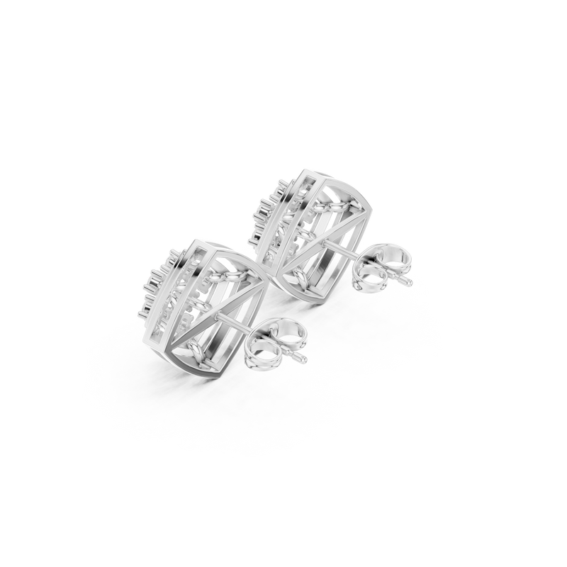 Earring 9#10003PE@7 - White Gold - Image