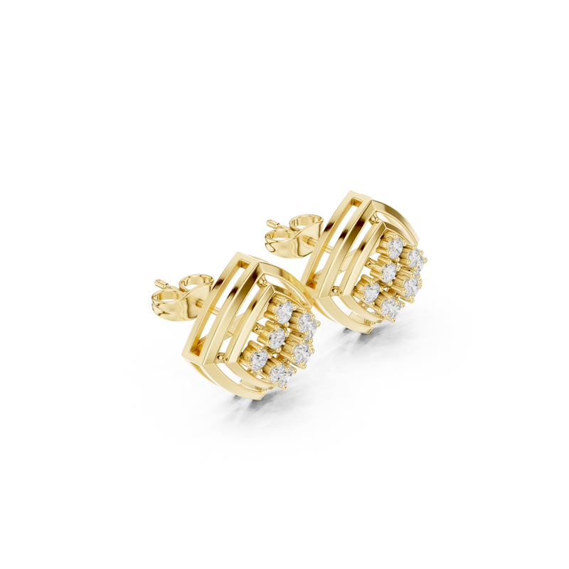 Earring 9#10003PE@7 - Yellow Gold - Image