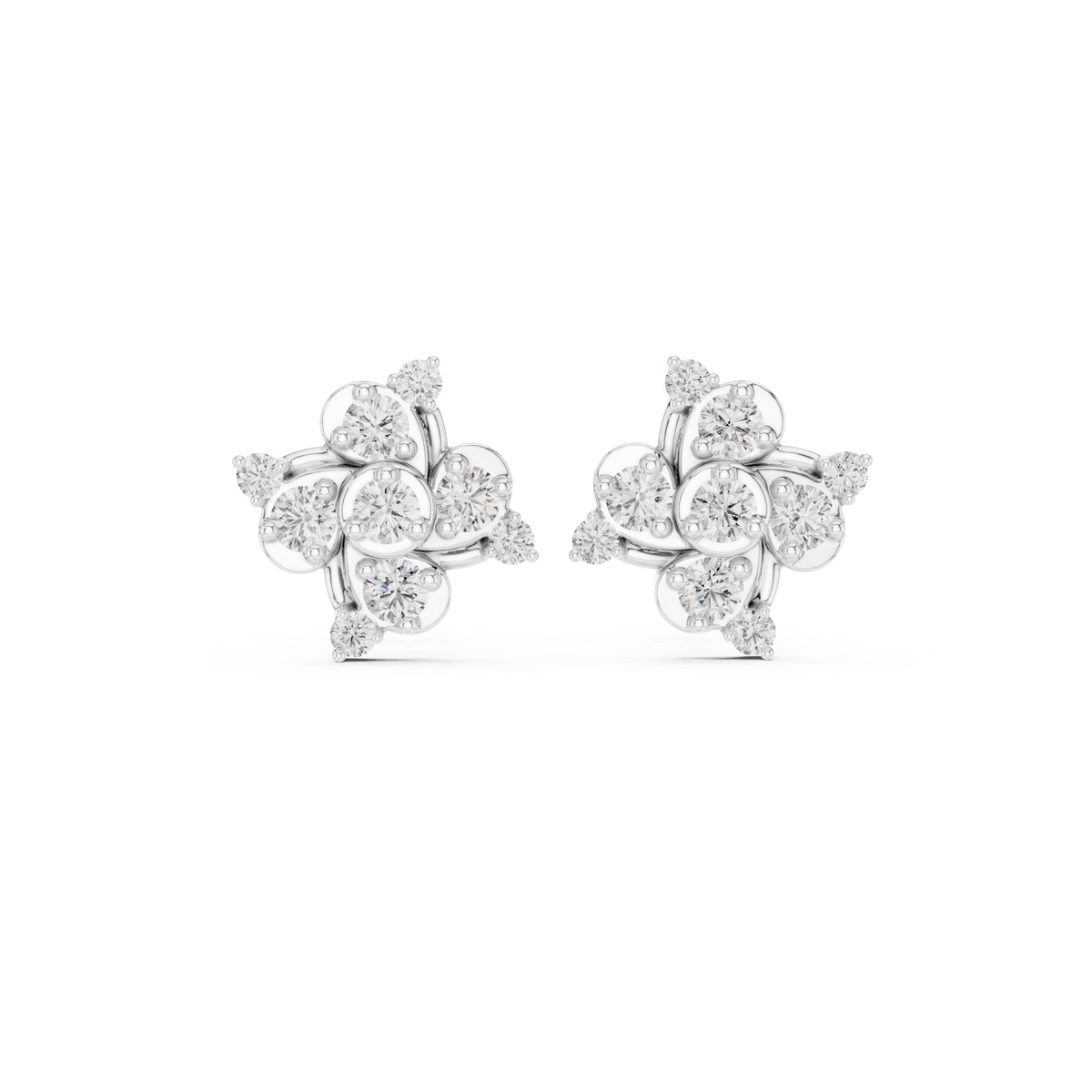Earring 9#10004E - White Gold - Image