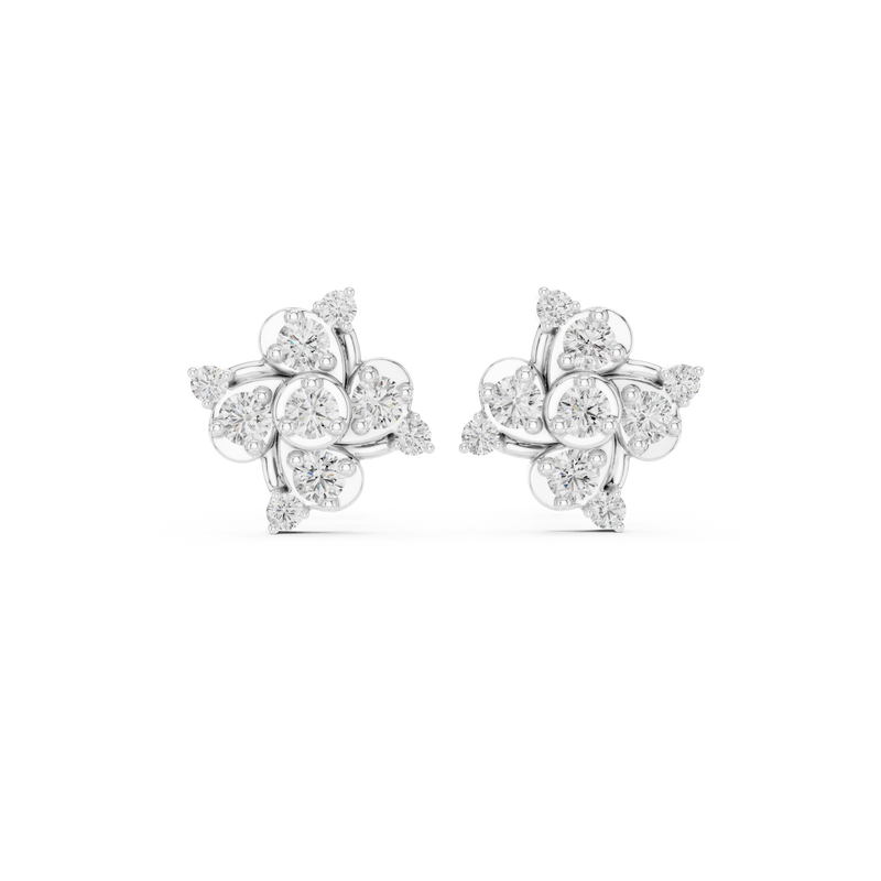 Earring 9#10004E - White Gold - Image