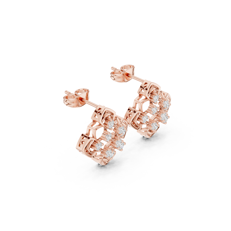 Earring 9#10004PE@7 - Rose Gold - Image