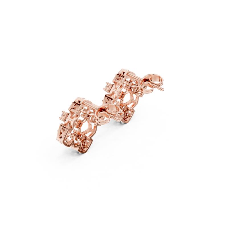 Earring 9#10004PE@7 - Rose Gold - Image
