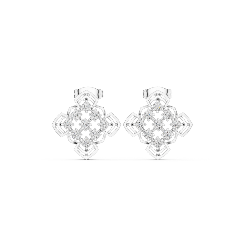 Earring 9#10004PE@7 - White Gold - Image