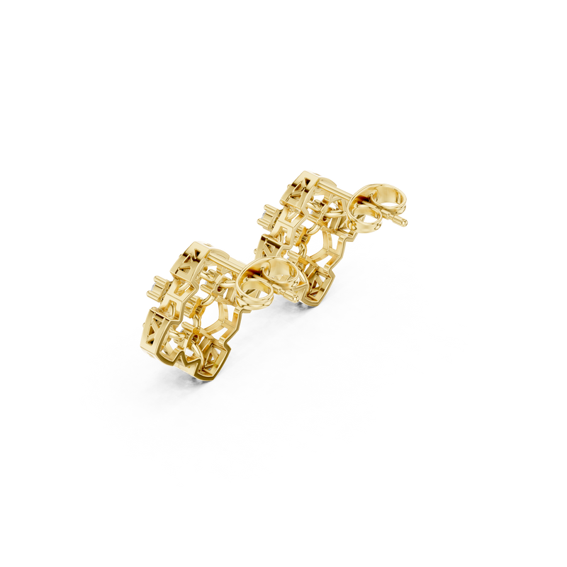 Earring 9#10004PE@7 - Yellow Gold - Image