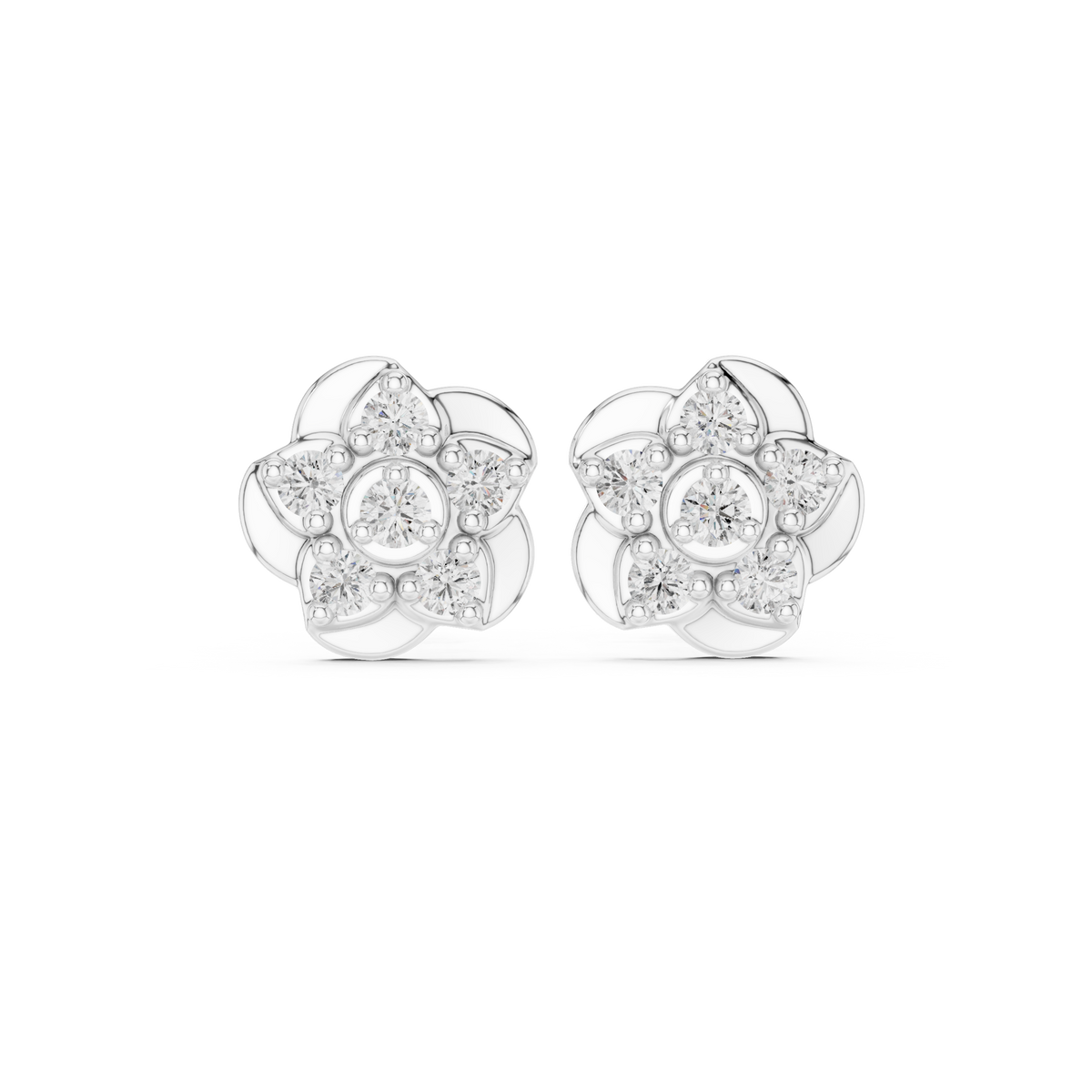 Earring 9#10005E@7 - White Gold - Image