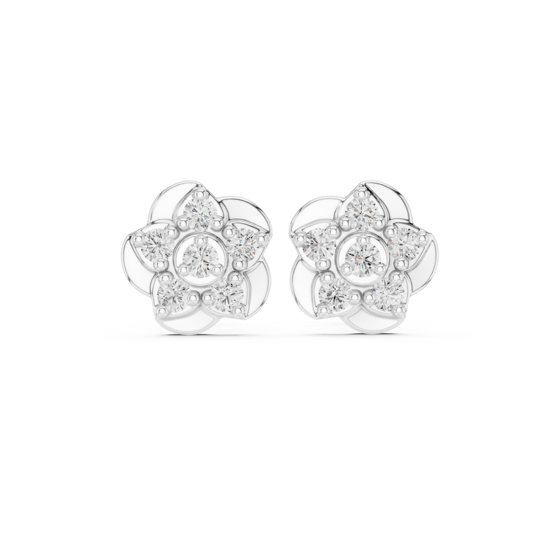 Earring 9#10005E@7 - White Gold - Image