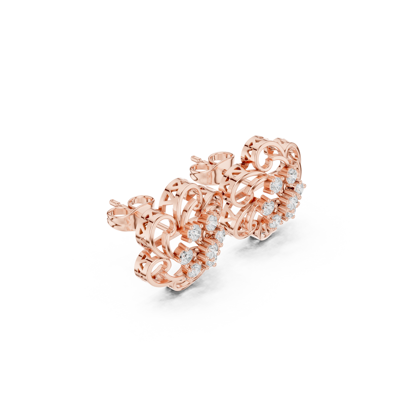 Earring 9#10005PE@7 - Rose Gold - Image
