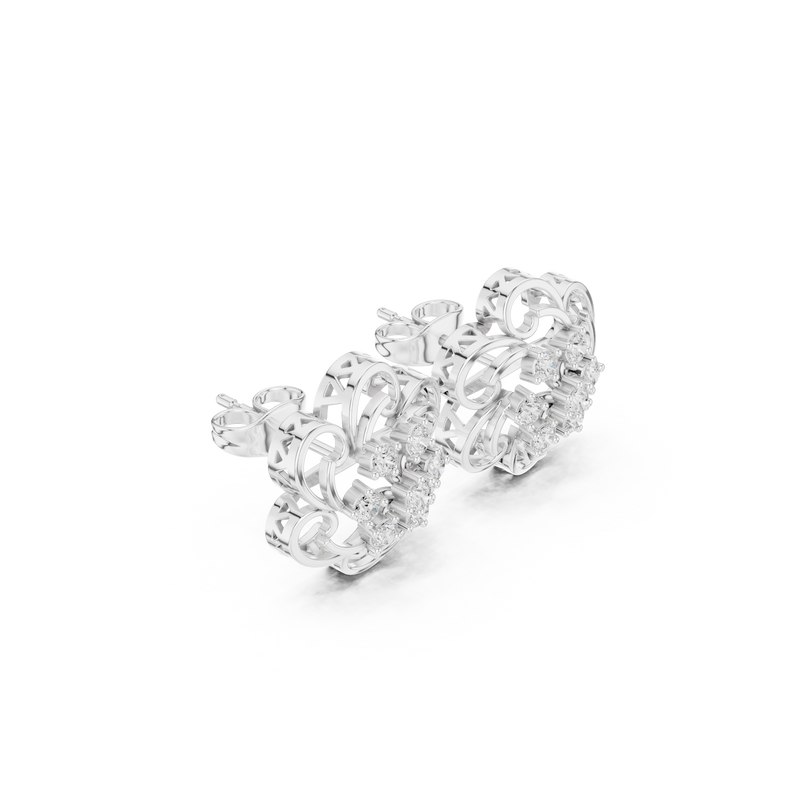 Earring 9#10005PE@7 - White Gold - Image