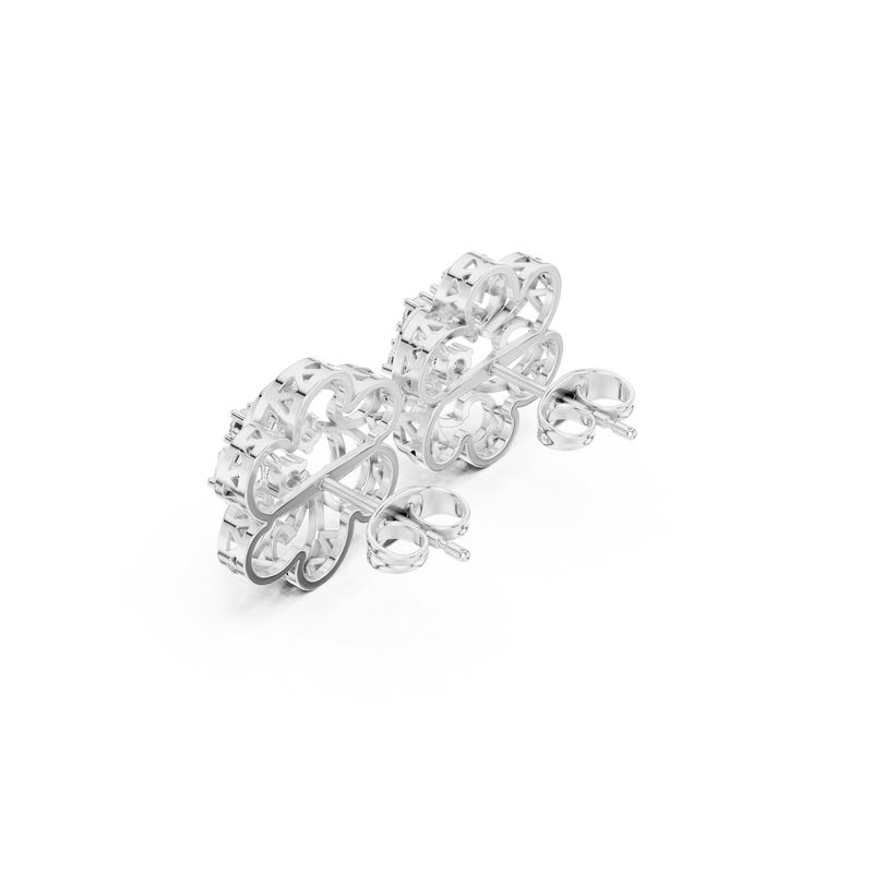 Earring 9#10005PE@7 - White Gold - Image
