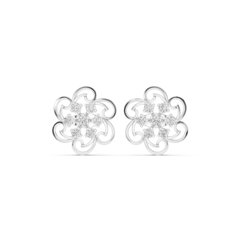 Earring 9#10005PE@7 - White Gold - Image