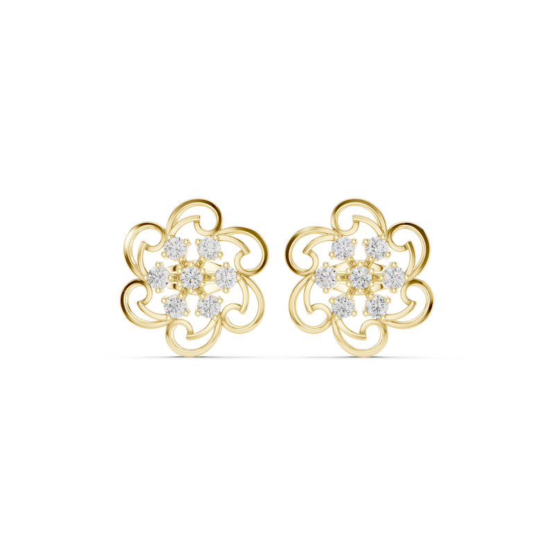 Earring 9#10005PE@7 - Yellow Gold - Image