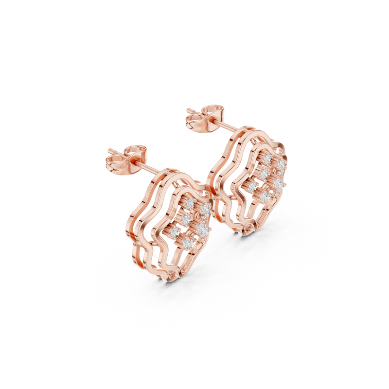 Earring 9#10006PE@7 - Rose Gold - Image