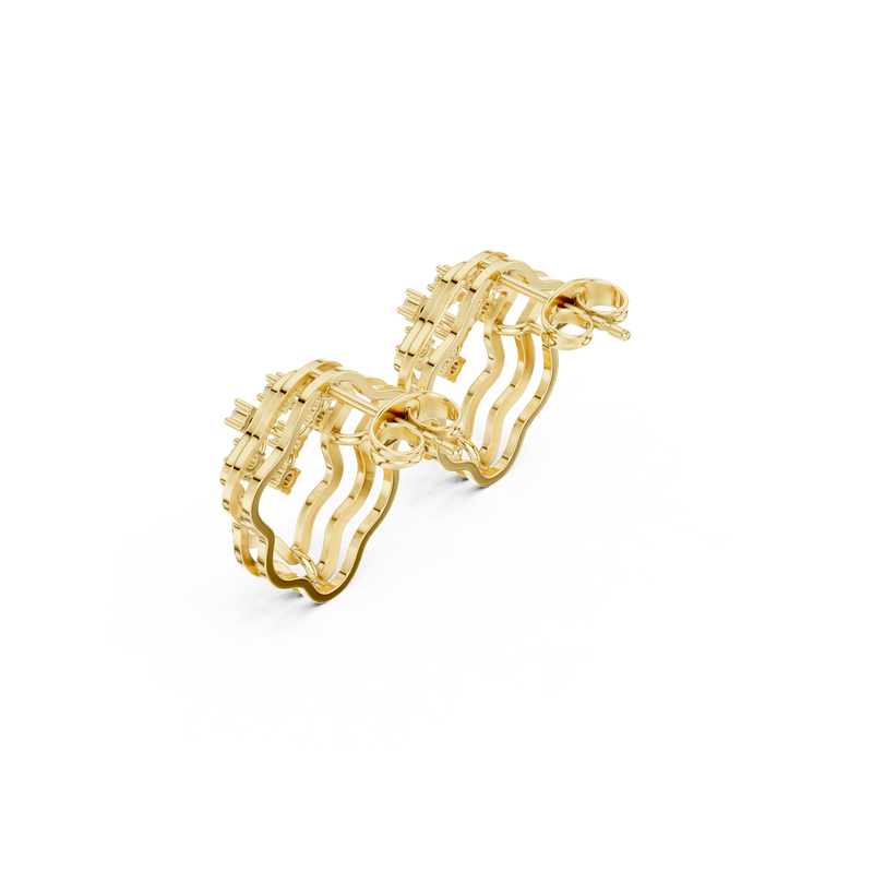 Earring 9#10006PE@7 - Yellow Gold - Image