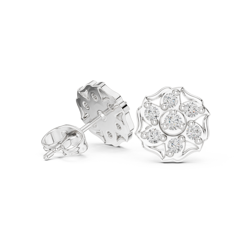 Earring 9#10007E@7 - White Gold - Image