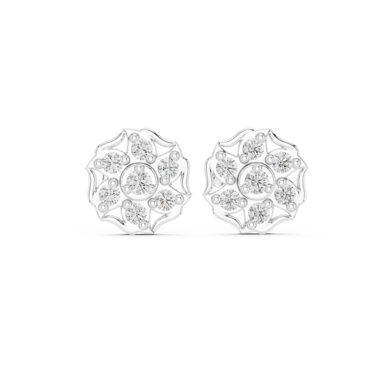 Earring 9#10007E@7 - White Gold - Image