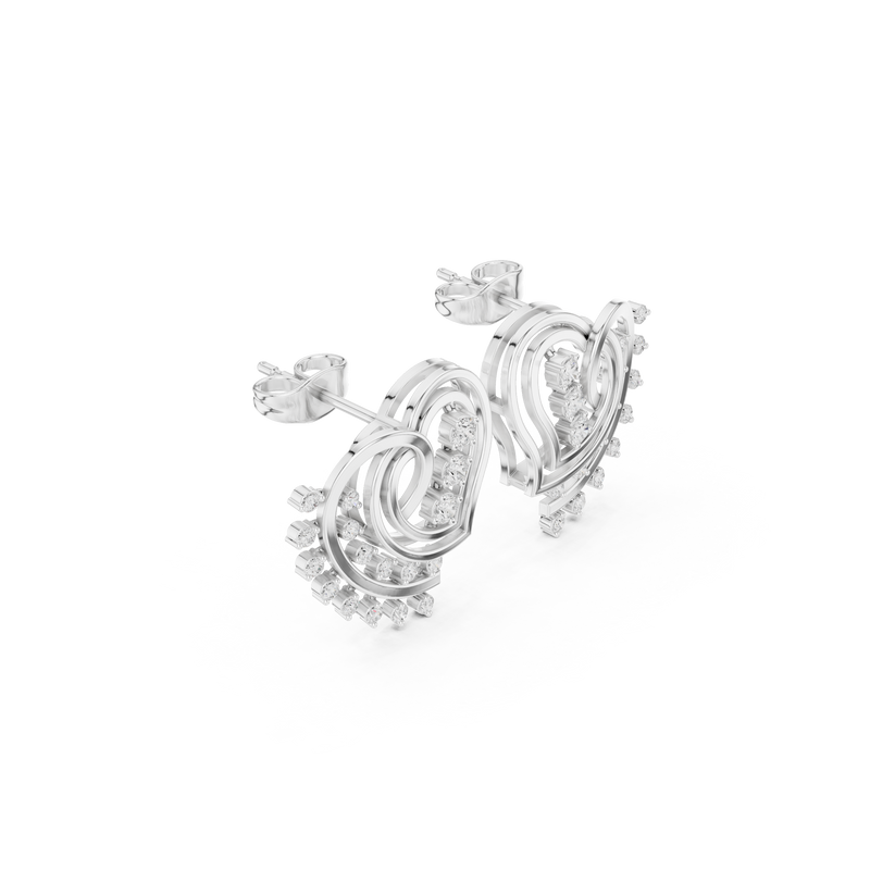 Earring 9#10007PE@7 - White Gold - Image