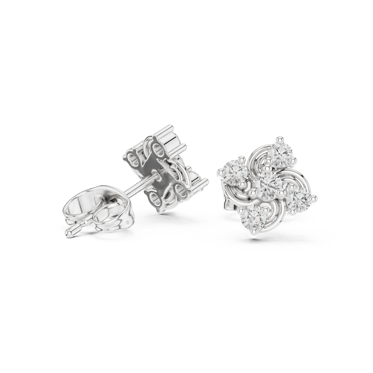 Earring 9#10008E - White Gold - Image