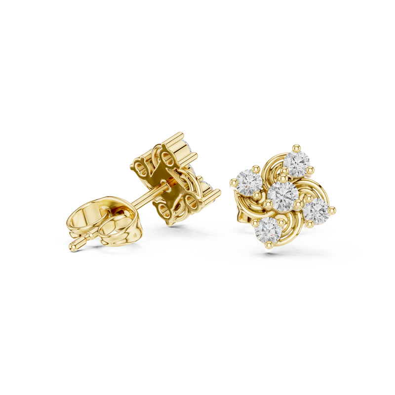 Earring 9#10008E - Yellow Gold - Image