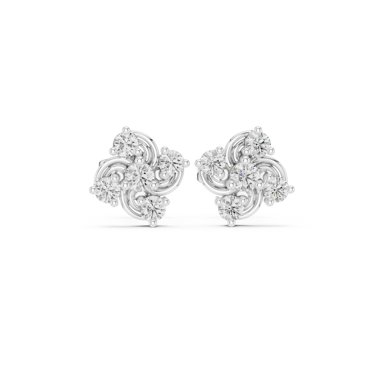 Earring 9#10008E - White Gold - Image
