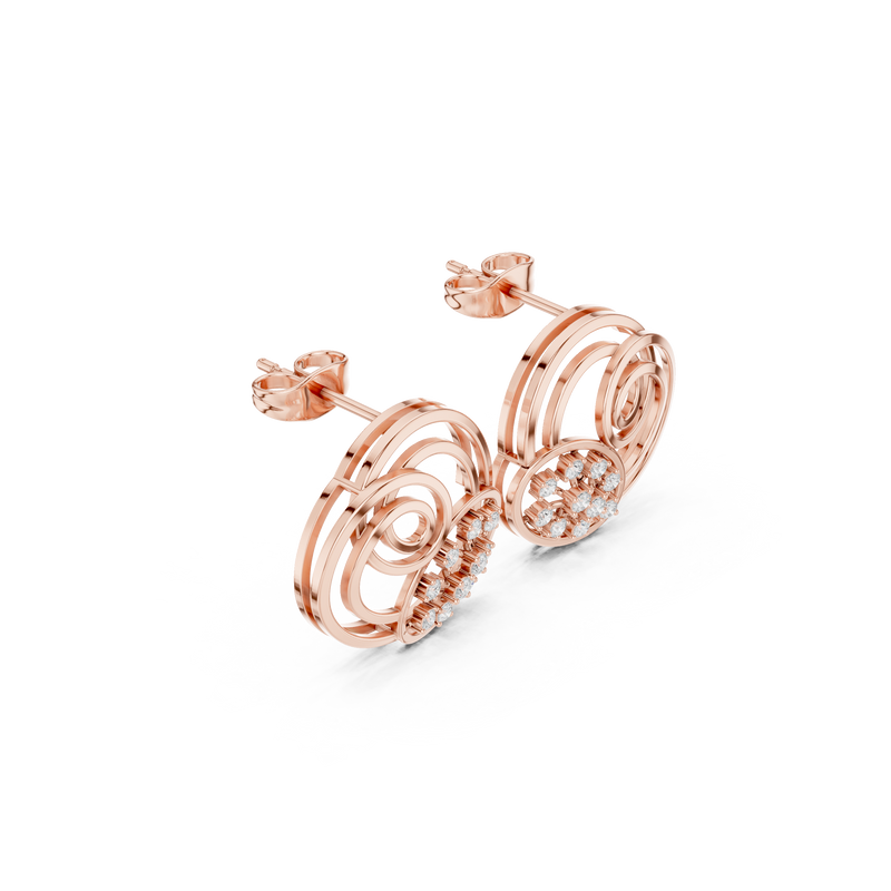 Earring 9#10008PE@7 - Rose Gold - Image