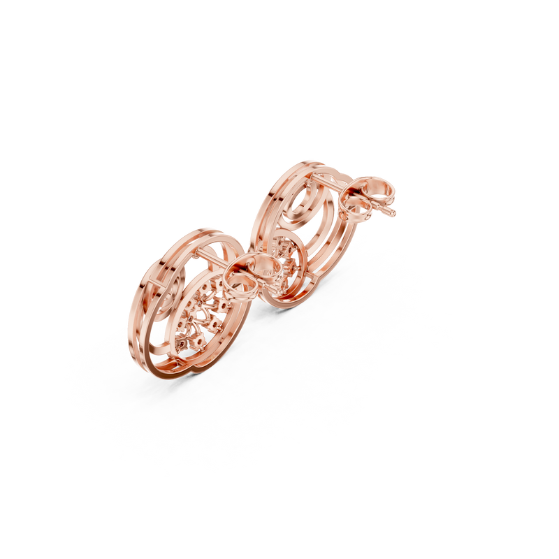Earring 9#10008PE@7 - Rose Gold - Image