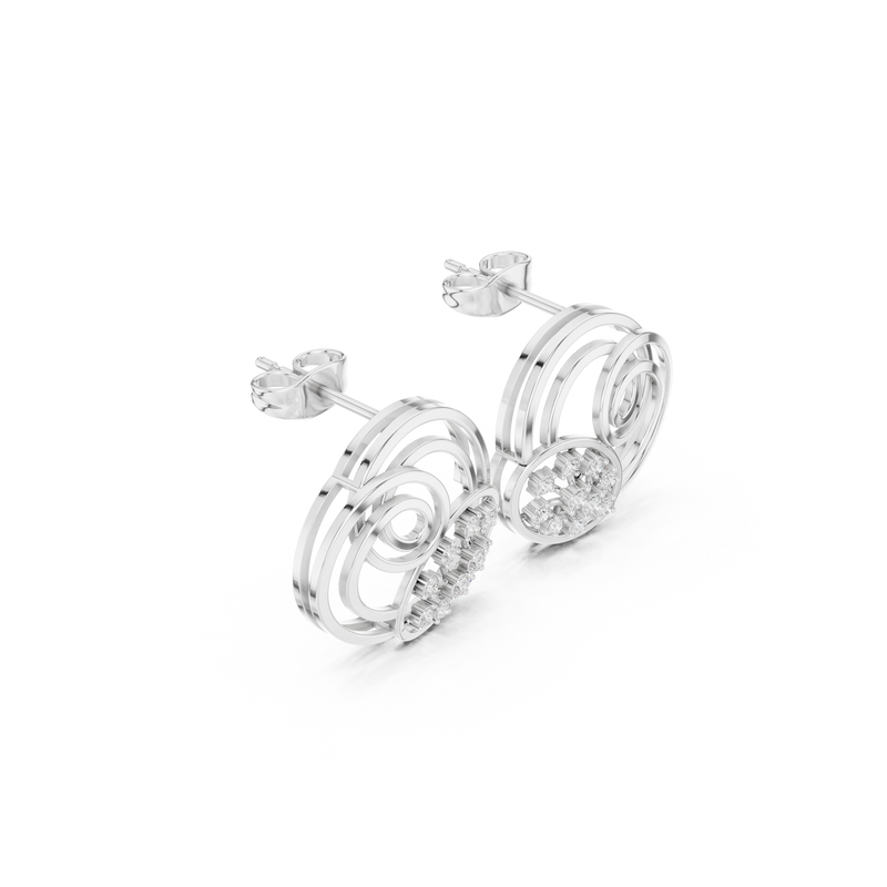 Earring 9#10008PE@7 - White Gold - Image