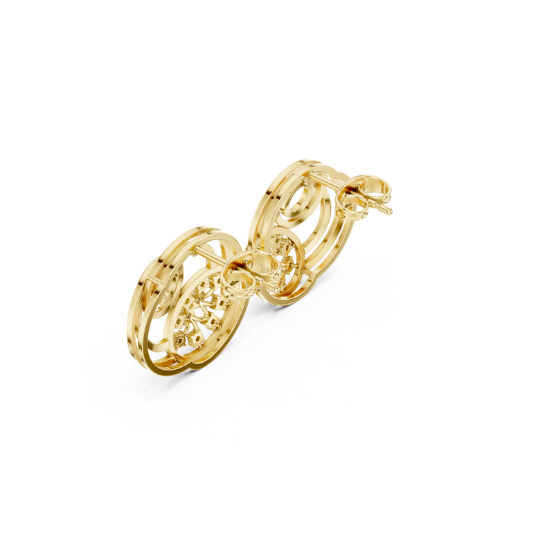 Earring 9#10008PE@7 - Yellow Gold - Image