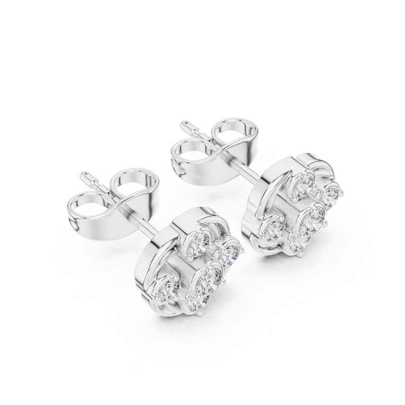 Earring 9#10009E - White Gold - Image