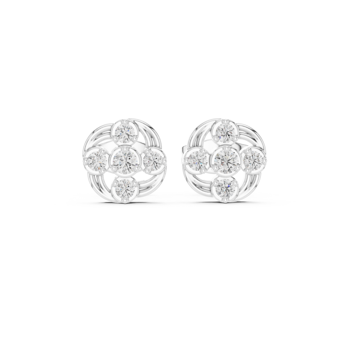 Earring 9#10009E - White Gold - Image