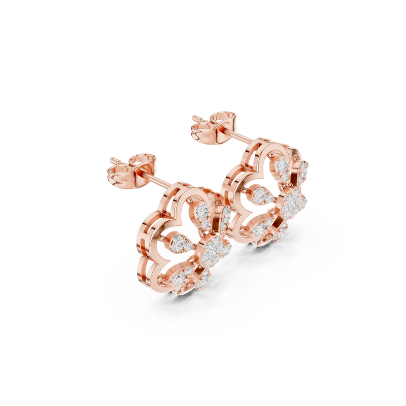 Earring 9#10009PE@7 - Rose Gold - Image