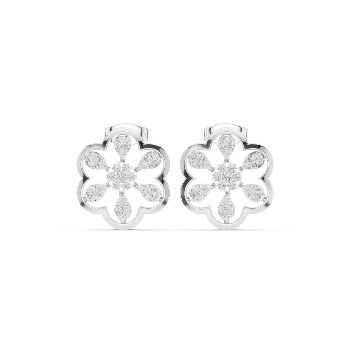 Earring 9#10009PE@7 - White Gold - Image