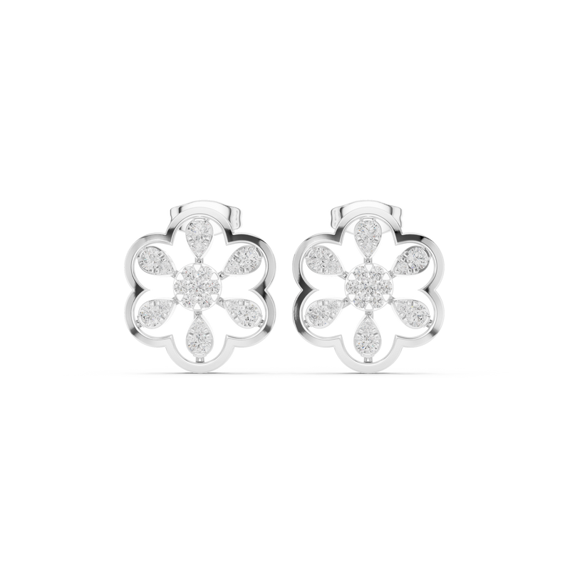 Earring 9#10009PE@7 - White Gold - Image