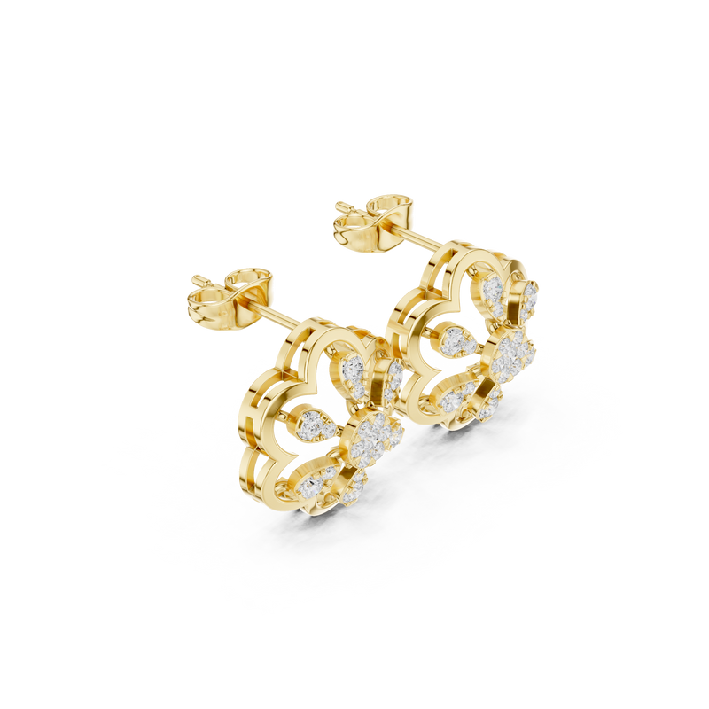 Earring 9#10009PE@7 - Yellow Gold - Image