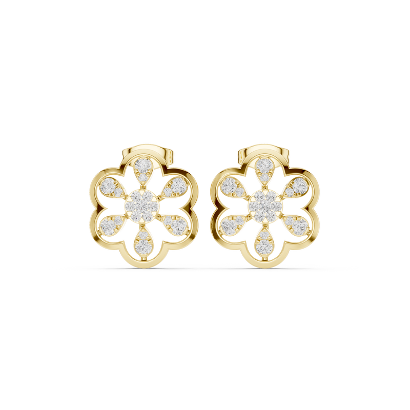 Earring 9#10009PE@7 - Yellow Gold - Image