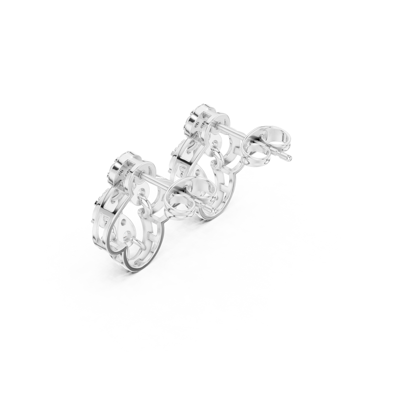 Earring 9#10010PE@7 - White Gold - Image