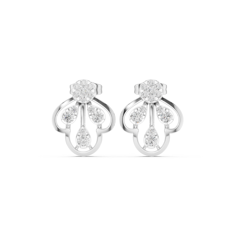 Earring 9#10010PE@7 - White Gold - Image