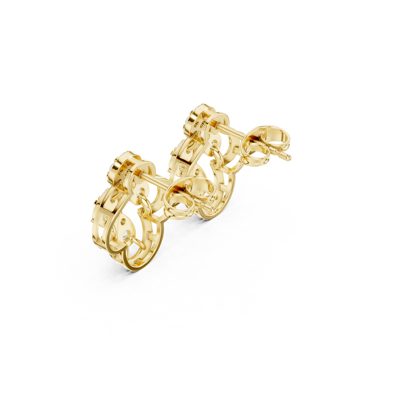 Earring 9#10010PE@7 - Yellow Gold - Image
