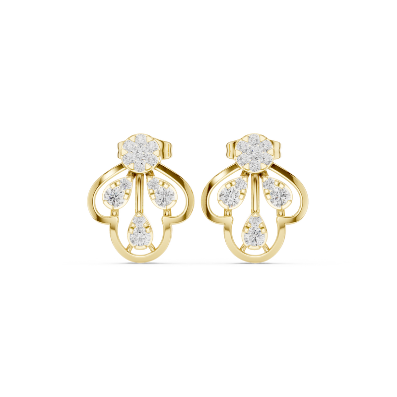 Earring 9#10010PE@7 - Yellow Gold - Image