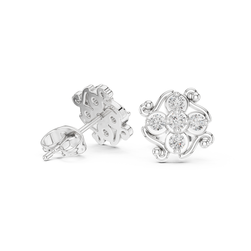 Earring 9#10011E@7 - White Gold - Image
