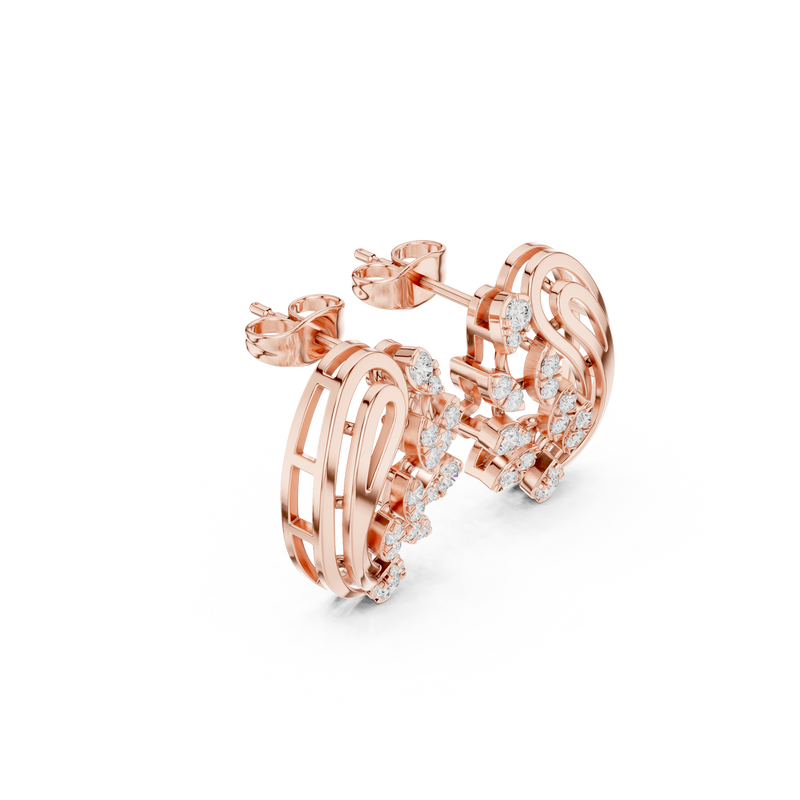 Earring 9#10011PE@7 - Rose Gold - Image