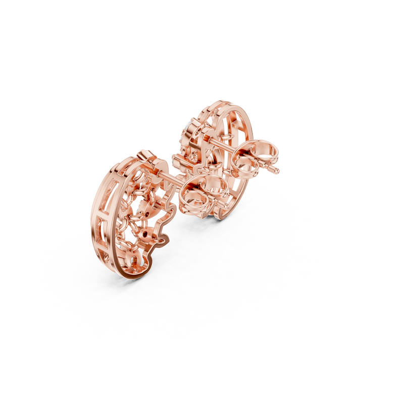 Earring 9#10011PE@7 - Rose Gold - Image