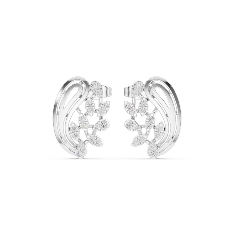 Earring 9#10011PE@7 - White Gold - Image