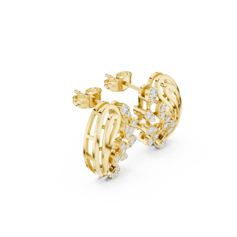 Earring 9#10011PE@7 - Yellow Gold - Image
