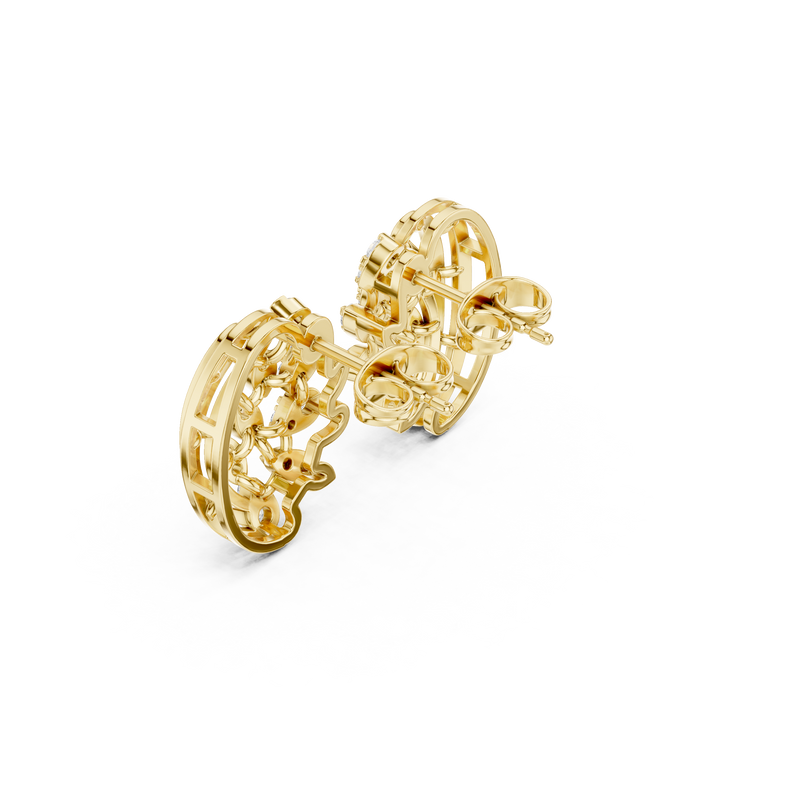Earring 9#10011PE@7 - Yellow Gold - Image