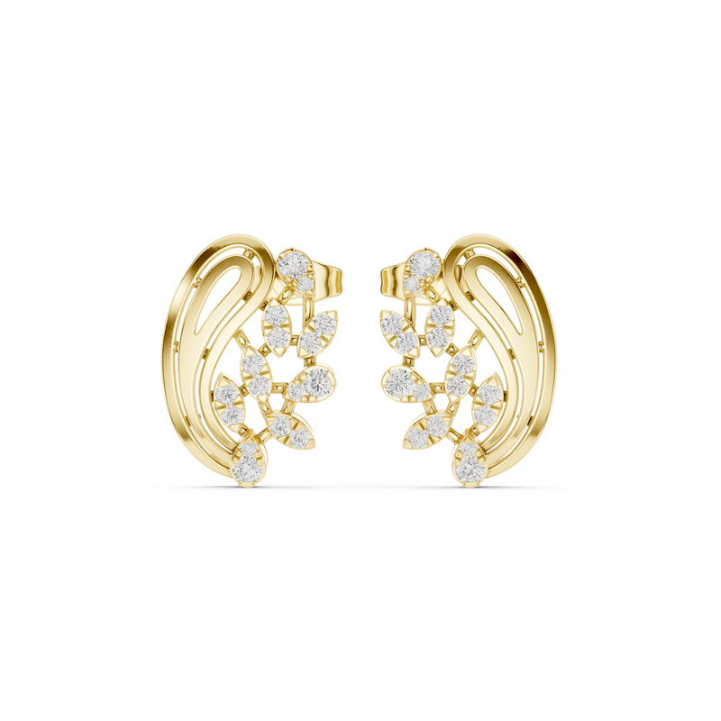 Earring 9#10011PE@7 - Yellow Gold - Image